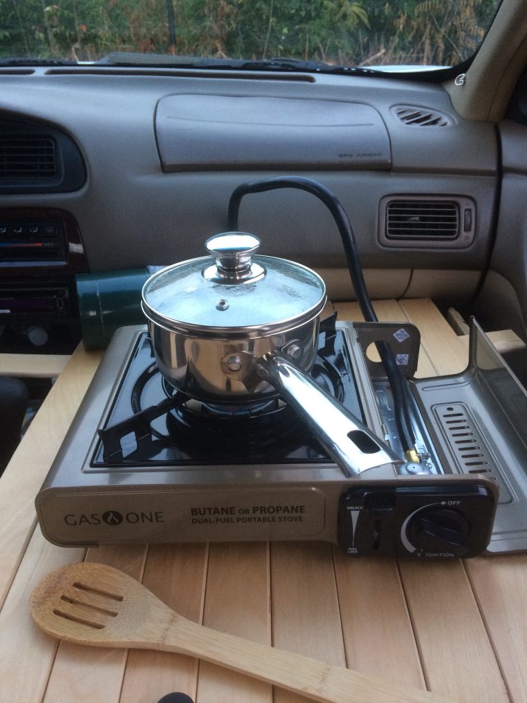 cooking in car